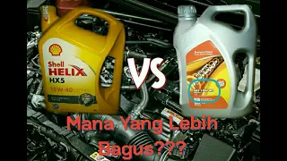 Sheel Helix HX 5 Vs Prima XP 10W-40 (Oli Untuk Mobil)