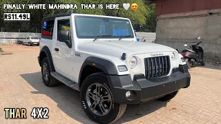 Finally New Mahindra Thar White Colour is here 🤍 😍 2023 Thar Lx 4x2 Diesel 1.5L - Rs 11.49L 🔥