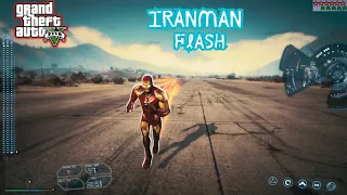 GTA5 mods : Iron Man x The Flash vs ten stars Army