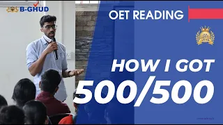 OET Reading - How I got 500/500 (Dr Rijil George)