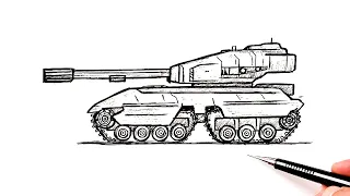 How to draw a Future Tank | Drawing Tutorial @EhedovElnur