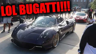 BUGATTI OWNER THOUGHT HE WAS COOL UNTIL THE KIDS WITH $7,000,000 HYPERCARS SHOWED UP!!!