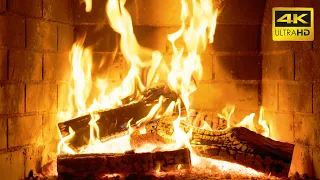 🔥 The BEST Burning Fireplace (10 HOURS) with Crackling Fire Sounds (NO MUSIC) 4K UHD