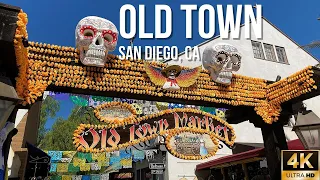 Old Town San Diego | Hauntings, Tequila, Dia de los Muertos | Walking Tour [4K UHD]