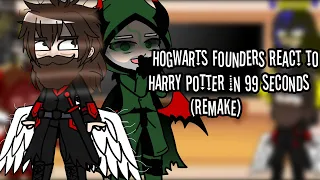 Founders of hogwarts react to harry potter in 99 seconds(Remake)||Harry Potter(Original)