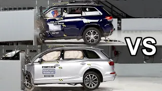 2021 Jeep Grand Cherokee vs 2021 Audi Q7   Crash Test