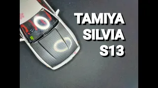 Building a realistic Tamiya Nissan Silvia S13 1/24 car scale in 15 minutes step by step build