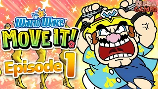 WarioWare: Move It! Gameplay Walkthrough Part 1 - Caresaway Island! Motion-Based Microgames!