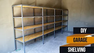 Heavy Duty Garage Shelving Build: Combining Angle Iron and Particle Board