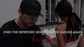 When the depressed senior started smiling again because of you | Jungkook ff | Oneshot