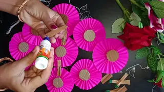 How to Making Wallhanging Craft Ideas #viralvideo #creative #papercraft #wallhanging #subhacraft😍😍