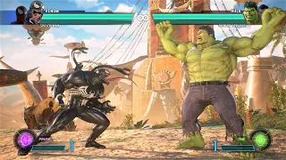 Venom & Spider-Man vs Hulk & Doctor Strange (Hardest AI) - Marvel vs Capcom: Infinite