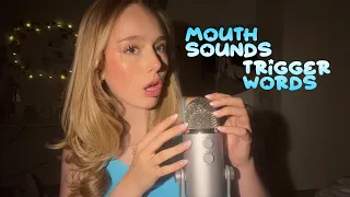 ASMR mouth sounds, trigger words and hand movements