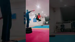 Taekwondo Flying Kick 🤩 #shorts #youtubeshorts #shortvideo #tae #sma #gym #viralshorts #mma #v #fyp