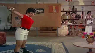 Thoogudeepa Srinivas Gang Peeps Manjula While Doing Exercise | Seetharamu Kannada Movie Comedy Scene
