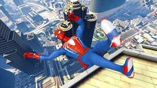 GTAV Spiderman Speed Jump Funny and Cool Moment Ep17 #gta5 #spiderman