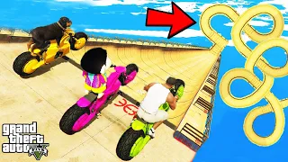 FRANKLIN TRIED CRAZY LONG CURVY MEGA RAMP PARKOUR CHALLENGE BY SUPER CARS GTA 5 | SHINCHAN and CHOP