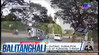 Jeep na galing sa outing, sumalpok sa mga motorsiklo at tumaob; 3 patay | BT