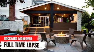 My FAVORITE BACKYARD MAKEOVER! Full Build Time Lapse