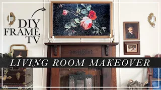 Charming Wall Moulding & DIY TV Frame // Living Room Makeover Pt. 2