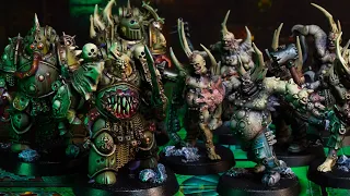 Speed painting Death Guard: Plague Marines and Poxwalkers