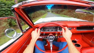 1965 Ford T5 Mustang Convertible A-Code 289 V8 Manual - POV Test Drive & Walk-around | Restored