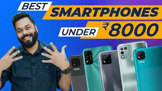 Top 5 Best Mobile Phones Under ₹8000 Budget ⚡ October 2021