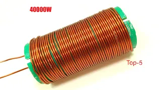 Top-5 awesome electricity free energy generator copper coil Using By Magnet