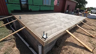 We Poured a Big Concrete Porch