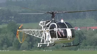 SE 313B Alouette II landing at Airfield Kapfenberg | F-GLPV