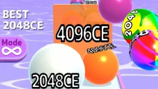 [ NEW HIGH SCORE : 4096CE ] Ball Run 2048 INFINITY MODE vs Epic Ball Run 3D / Numbers Ball Run 3D