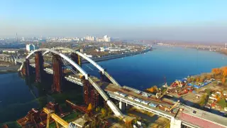 Мост киев, недостроенный мост в Киеве. 2017  квадракоптер 4К Phantom 3 pro