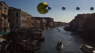 Pac Man Giant Robot Over Venice