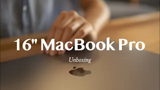 16" MacBook Pro UNBOXING and SETUP | Silent Vlog