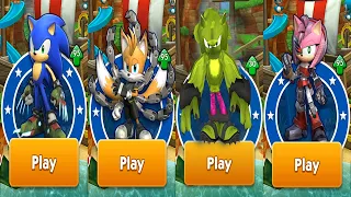 Sonic Dash - All Sonic Prime Characters Boscage Maze Sonic Rusty Amy Tails Nine vs Hulkhog Gameplay
