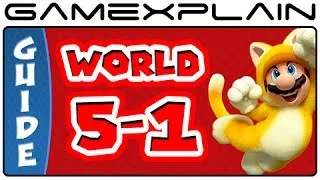 Super Mario 3D World - World 5-1 Green Stars & Stamp Locations Guide & Walkthrough