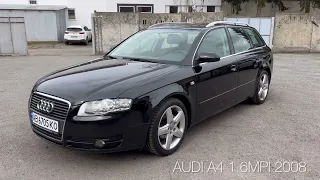 ⁠Audi A4 2008 З НАЙМЕНЬШИМ пробігом в Україні У ПРОДАЖУ! 1.6MPI СВІЖЕ АВТО з Німеччини!+380637011137