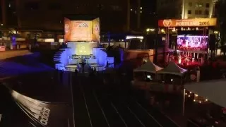Time-lapse IAAF Word Indoor Championships Portland 2016 Awards Ceremony at Pioneer Courthouse Square