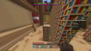 Minecraft Cubecraft Parkour library Level 3 HARD MODE