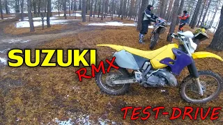 Тест драйв Suzuki RMX 250. Лайтовая тренька по первому снегу.