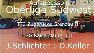 Oberliga Südwest | TTC Zugbrücke Grenzau II- TSG Kaiserslautern II | J.Schlichter : D.Keller