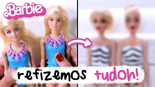 REFAZENDO A BARBIE - CUSTOMIZANDO ROSTO, CABELO E ROUPA!