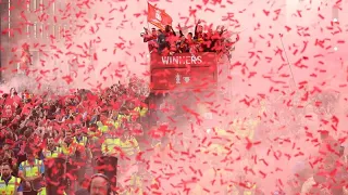 Liverpool parade celebrates domestic cup double win