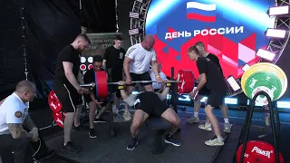Южаков Антон Жим лежа в многослойной экипировке 370 кг св 85,30 кг