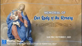 Baclaran Church Live Mass:   Memorial of Our Lady of the Rosary