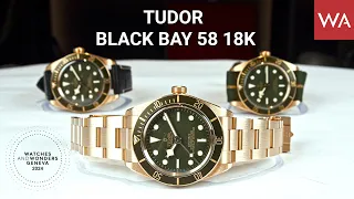 TUDOR Black Bay 58 18K. 193 Grams of 18 Carat Gold presented at Watches and Wonders 2024.