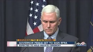 Governor Pence to sign religious freedom bill Thursday