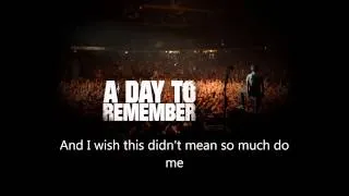 A Day To Remember - Monument, lyric video (HD)