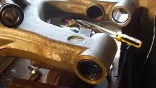 KTM swingarm bearing removal