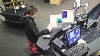 LiveLeak - Winnipeg, Manitoba Canada, Woman fakes a seizure then continues to steal donation box!